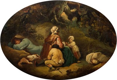 Gitanos en un paisaje, 1804 de Moses Haughton