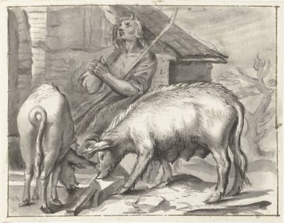 Corral con aves de corral de Moses Ter Borch