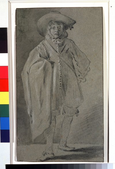 Autorretrato, c.1660 (grisalla sobre papel) de Moses Ter Borch