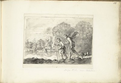 Tobias en de engel de Moses Ter Borch