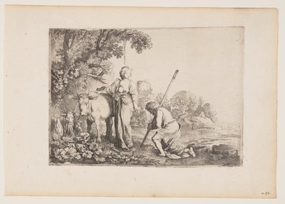Juno Delivering Io, lámina 1 de La historia de Mercurio y Argus de Moses van Uyttenbroeck