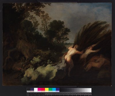 Paisaje boscoso con Pan y Siringa, antes de 1648 de Moyses or Moses Matheusz. van Uyttenbroeck