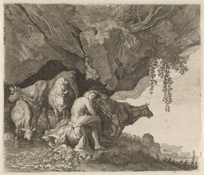 Apolo cuida el rebaño de Admetus de Moyses van Wtenbrouck