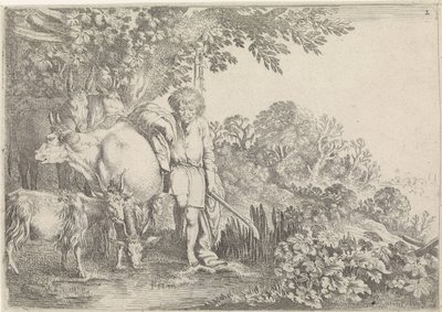Argus cuida su rebaño Mercurio y Argus (título de la serie) de Moyses van Wtenbrouck
