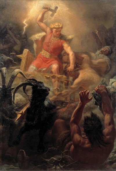 La lucha de Thor con los gigantes de Mårten Eskil Winge