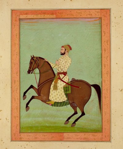 Un noble mogol a caballo, c.1790, del Gran Álbum Clive de Mughal School