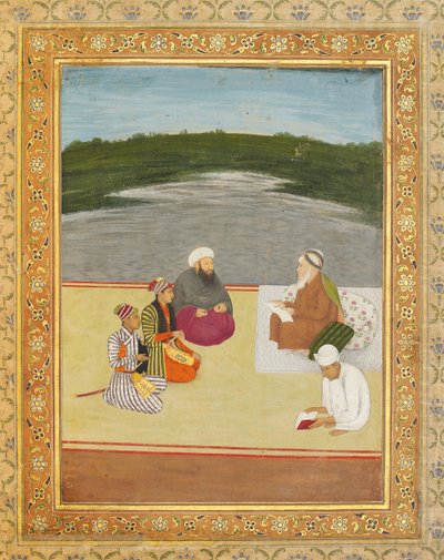 Discusión entre hombres sabios y príncipes, finales del siglo XVII - principios del siglo XVIII de Mughal School