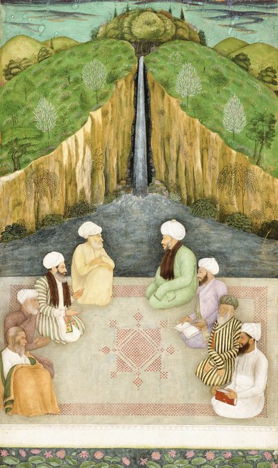 Sabios en discusión religiosa, c.1680 de Mughal School
