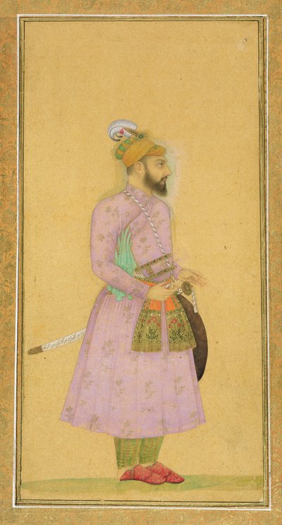 Figura de pie de un príncipe mogol, del Pequeño Álbum Clive, c.1630-40 de Mughal School