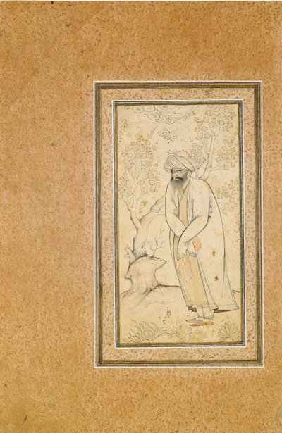 Un derviche de pie de Muhammad Muhsin