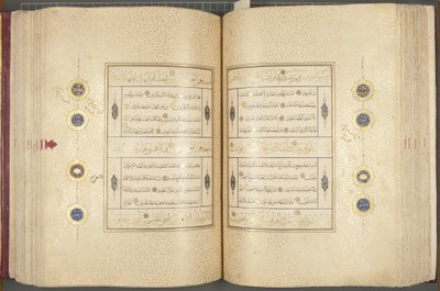 Fol 137 verso 183 recto, Corán Timúrida, 1441 de Muhammad Mumin Abdallah Al Murwand