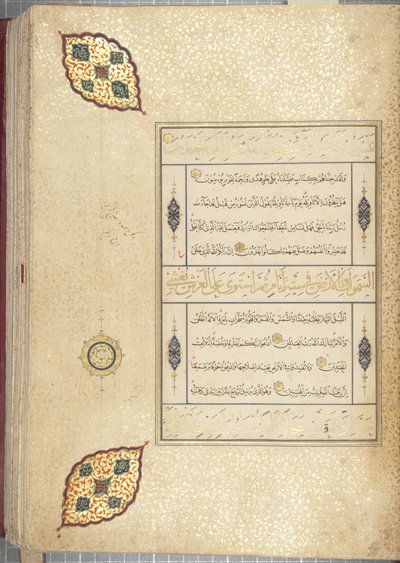 Fol 83 recto, Corán Timúrida, 1441 de Muhammad Mumin Abdallah Al Murwand