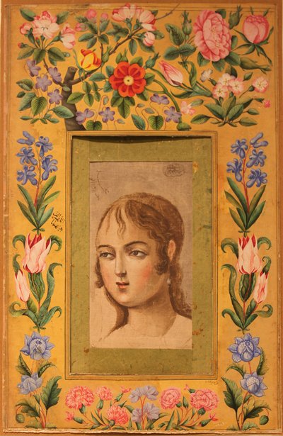Pintura de una joven belleza, 1740s-50s de Muhammad Sadiq