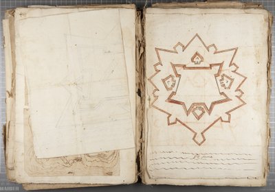 Portafolio de dibujos de Mutio Oddi de Urbino y otros - Po Fume, c.1635-40 de Muzio Oddi