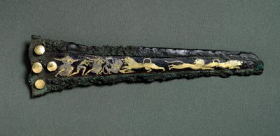 Daga (bronce, oro y plata) de Mycenaean