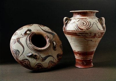 Arte micénico: jarrones de cerámica de Mycenaean