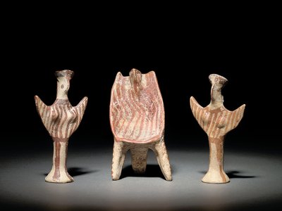 Figura Psi, trono con figura sentada, y figura Psi, c.1300-1200 a.C. de Mycenaean