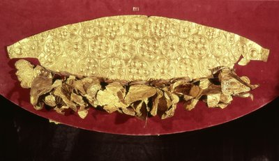 Tiara de una tumba, Círculo Superior de Mycenaean Mycenaean
