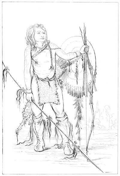 Jefe comanche, la gran aldea comanche, 1841 de Myers and Co