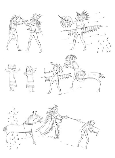 Hazañas de Cuatro Osos, guerrero nativo americano de Myers and Co