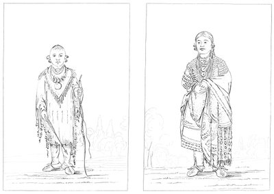 Indios Sac y Fox, 1841 de Myers and Co
