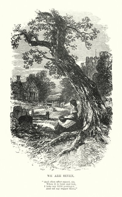 William Wordsworth: Somos Siete (grabado) de Myles Birket (after) Foster