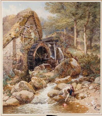 Un viejo molino de agua de Myles Birket Foster