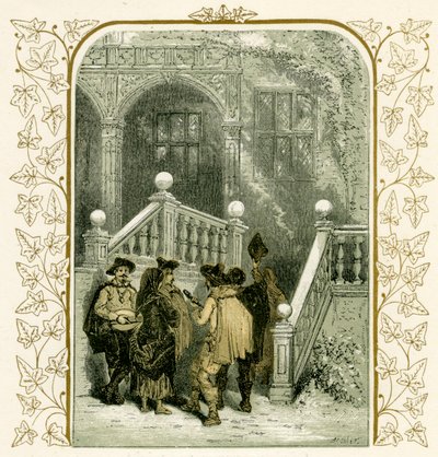 Villancicos - ilustración de Birket Foster de Myles Birket Foster