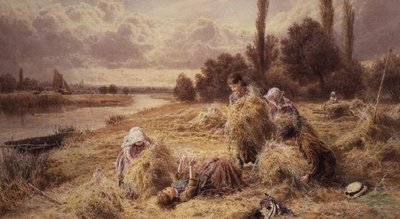 Haciendo heno de Myles Birket Foster
