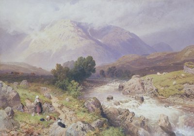 Escena de las Tierras Altas cerca de Dalmally, Argyll de Myles Birket Foster
