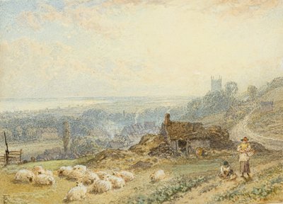 Hythe (acuarela) de Myles Birket Foster