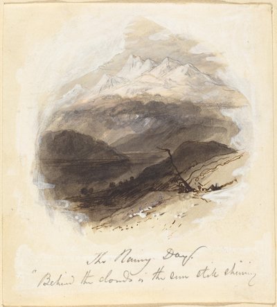 Ilustración para "El día lluvioso" de Longfellow de Myles Birket Foster