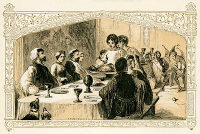 Banquete de Navidad medieval de Myles Birket Foster