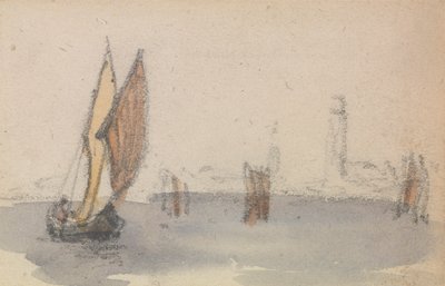 Uno de un grupo de tres estudios sobre el Logo veneciano de Myles Birket Foster