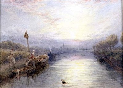 Paisaje fluvial de Myles Birket Foster