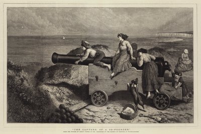La captura de un cañón de 32 libras de Myles Birket Foster