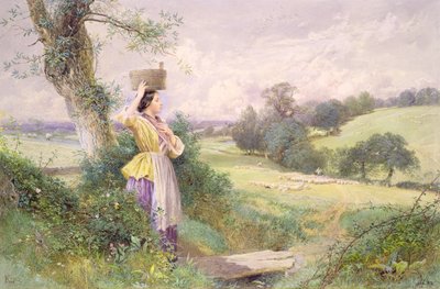 La lechera, 1860 de Myles Birket Foster