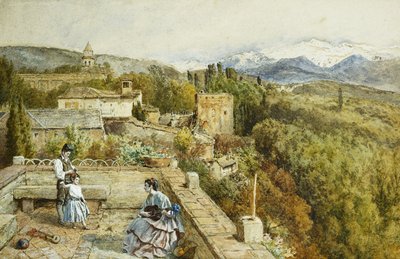 La Sierra Nevada desde la Alhambra de Myles Birket Foster