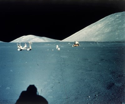 Sitio de aterrizaje lunar, misión Apollo 17, diciembre 1972 de NASA Images