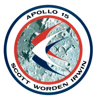 La insignia de la misión lunar Apollo 15, 1971 de NASA Images