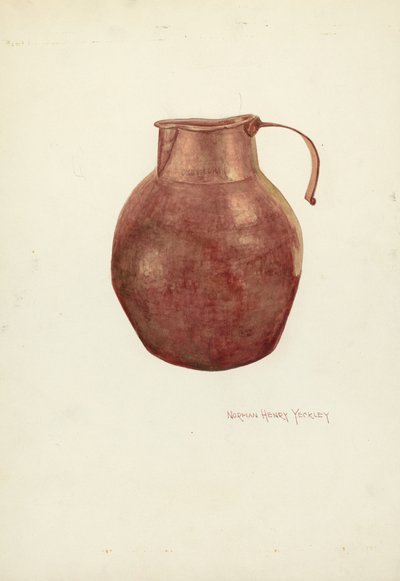 Jarra de cobre de N.H. Yeckley