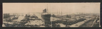 El Lusitania al final de su viaje récord de N.W. Penfield