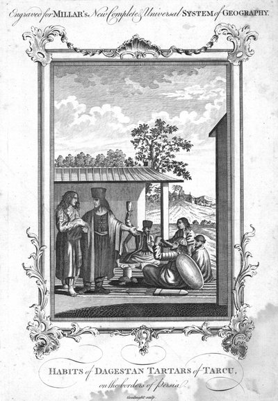Hábitos de los tártaros de Daguestán de Tarcu, en las fronteras de Persia, 1780 de N. C. Goodnight