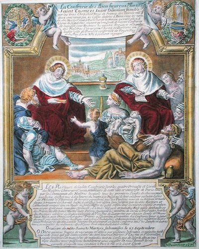 SS. Cosme y Damián curando a los pobres de N. Picart
