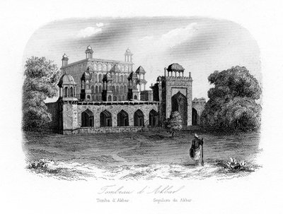 Tumba de Akbar el Grande, Sikandra, India de N. Remond