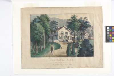 Chappaqua Farm, West Chester County, Nueva York (litografía coloreada a mano) de N. and Ives J.M. (1824 95) Currier