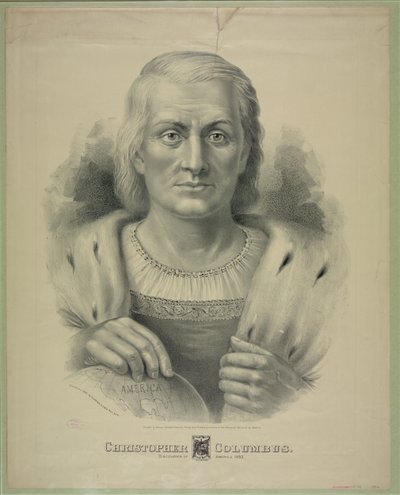 Retrato de Cristóbal Colón (1451 - 1506) de Currier and Ives