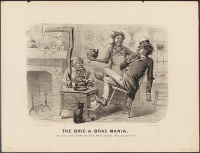 La Bric - A - Brac Mania de N. and Ives J.M. (1824-95) Currier