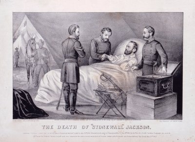 La muerte de "Stonewall" Jackson (litografía) de N. and Ives J.M. (1824 95) Currier