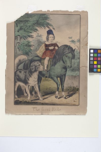 El primer viaje (litografía coloreada a mano) de N. and Ives J.M. (1824 95) Currier